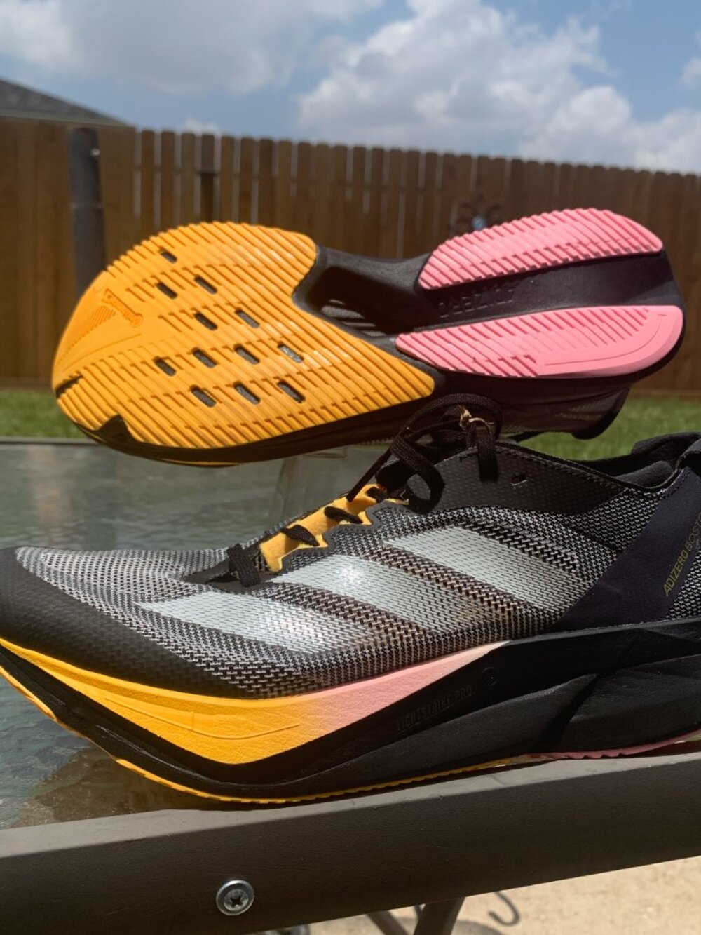 adidas Adizero Boston 12 Men 8 / Women 9 Black  shoe running